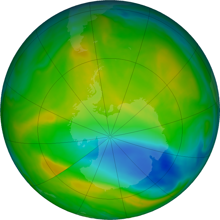 Antarctic ozone map for 18 November 2017